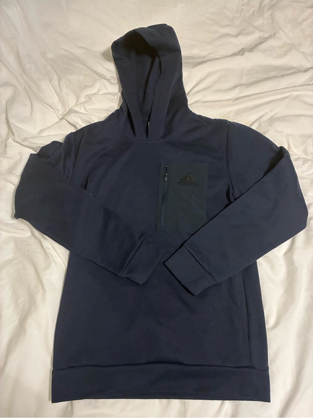 adidas Black Zip Chest Hoodie